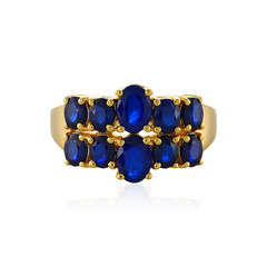 Zilveren ring met Koningsblauwe Spinellen