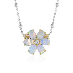 Zilveren halsketting met Welo-opalen (Dallas Prince Designs)