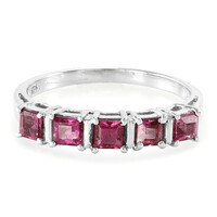 Zilveren ring met rubelieten