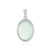 Zilveren hanger met een Aqua Chalcedoon