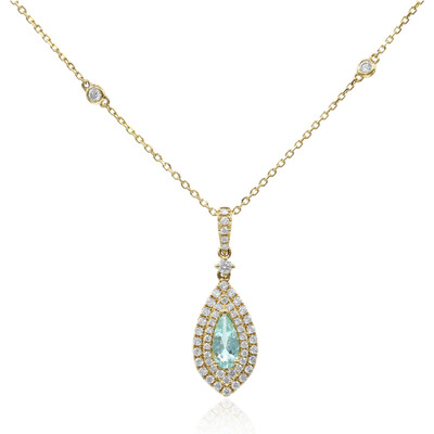 Gouden halsketting met een Paraiba toermalijn (CIRARI)