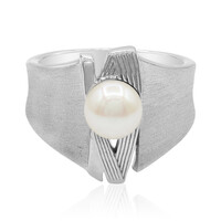 Zilveren ring met een zoetwater kweekparel (TPC)