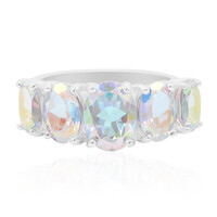 Zilveren ring met een maanlicht-topaas
