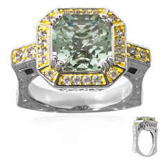 Zilveren ring met een groene amethist (Dallas Prince Designs)