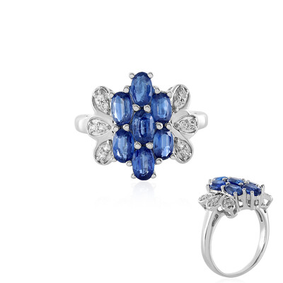 Zilveren ring met kyanieten