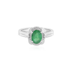 Zilveren ring met een Zambia-smaragd