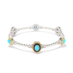 Zilveren armband met Sleeping Beauty Turkooisen (Dallas Prince Designs)