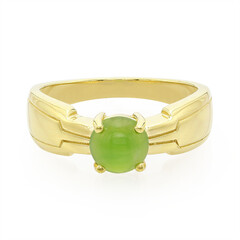 Zilveren herenring met een keizerlijk chrysopraas