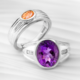 Zilveren ring met een Braziliaanse roze toermalijn (Pallanova)
