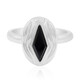 Zilveren ring met een zwarte spinel (MONOSONO COLLECTION)