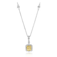 Gouden halsketting met een gele SI2 diamant (CIRARI)