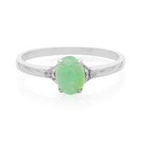 Zilveren ring met een keizerlijk chrysopraas