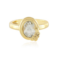 Zilveren ring met een groene amethist