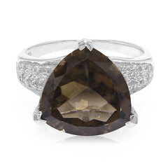 Zilveren ring met een rookkwarts