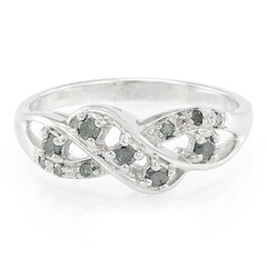 Zilveren ring met Fancy diamanten
