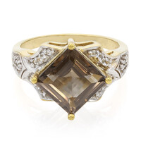 Zilveren ring met een rookkwarts