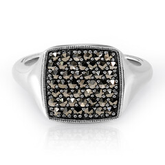 Zilveren ring met marcasieten