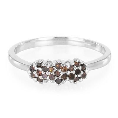 Zilveren ring met Fancy diamanten