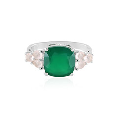 Zilveren ring met een Groene onyx