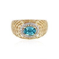 Gouden ring met een Ratanakiri zirkoon (Ornaments by de Melo)