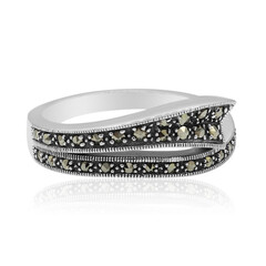 Zilveren ring met marcasieten