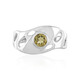 Zilveren ring met een gele beril (de Melo)