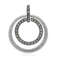 Zilveren hanger met marcasieten