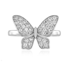 Zilveren ring met zirkonen