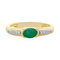 Zilveren ring met een Braziliaanse smaragd