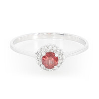 Zilveren ring met een Malaya granaat