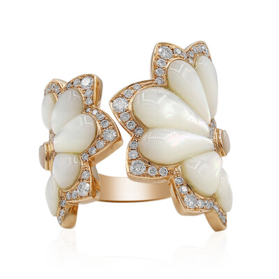 Gouden ring met parelmoer (Estée Collection)