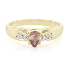 Gouden ring met een Onverhitte Padparadscha Saffier