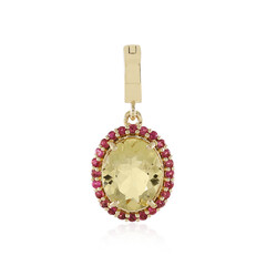 Gouden hanger met een gele beril