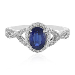 Zilveren ring met een kyaniet