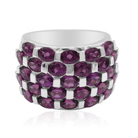 Zilveren ring met rhodolieten