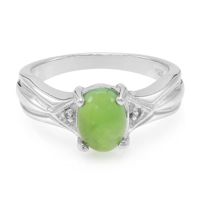 Zilveren ring met een keizerlijk chrysopraas