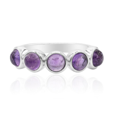 Zilveren ring met amethisten
