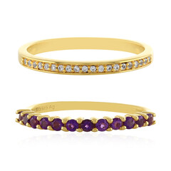 Zilveren ring met amethisten