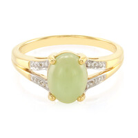 Zilveren ring met een keizerlijk chrysopraas