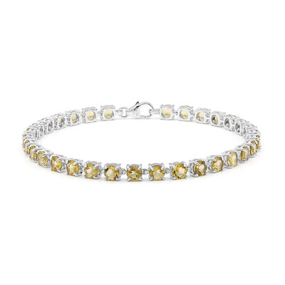 Zilveren armband met Honing kwartsen