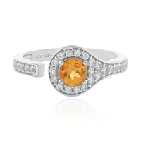 Zilveren ring met een Mandarijn granaat