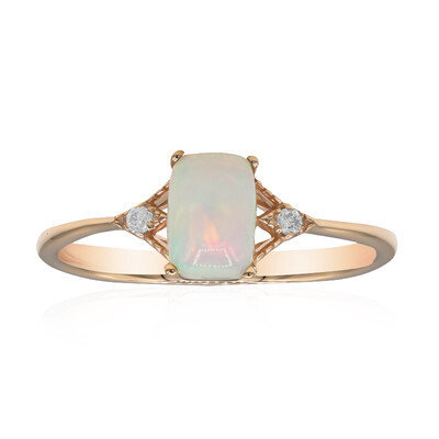 Gouden ring met een AAA Welo-opaal