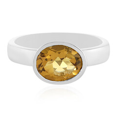 Zilveren ring met een champagne kwarts
