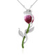 Zilveren halsketting met een zirkoon (Dallas Prince Designs)