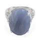 Zilveren ring met een blauwe kant agaat