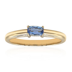 Gouden ring met een AAA Santa Maria aquamarijn