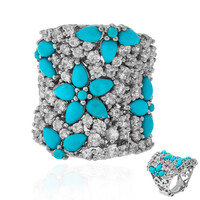 Zilveren ring met Sleeping Beauty Turkooisen (Dallas Prince Designs)