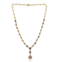 Gouden halsketting met saffieren (CIRARI)