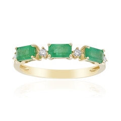 Gouden ring met AAA Zambia smaragden (CIRARI)