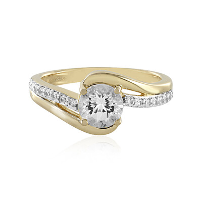 Zilveren ring met een danburiet